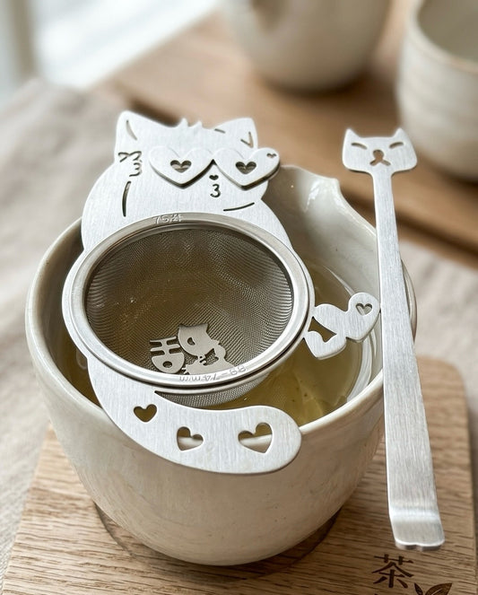 Loving Cat Matcha Stencil Set (Spoon not Included)
