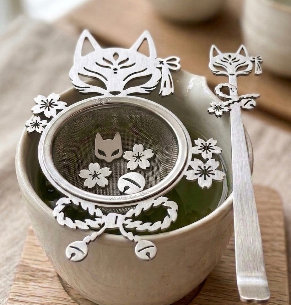 Fox Matcha Stencil Set (with spoon)